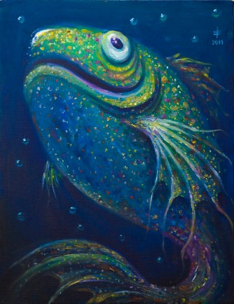 The Fish - Рыба - 2012, 35×45 cm oil on canvas - холст, масло